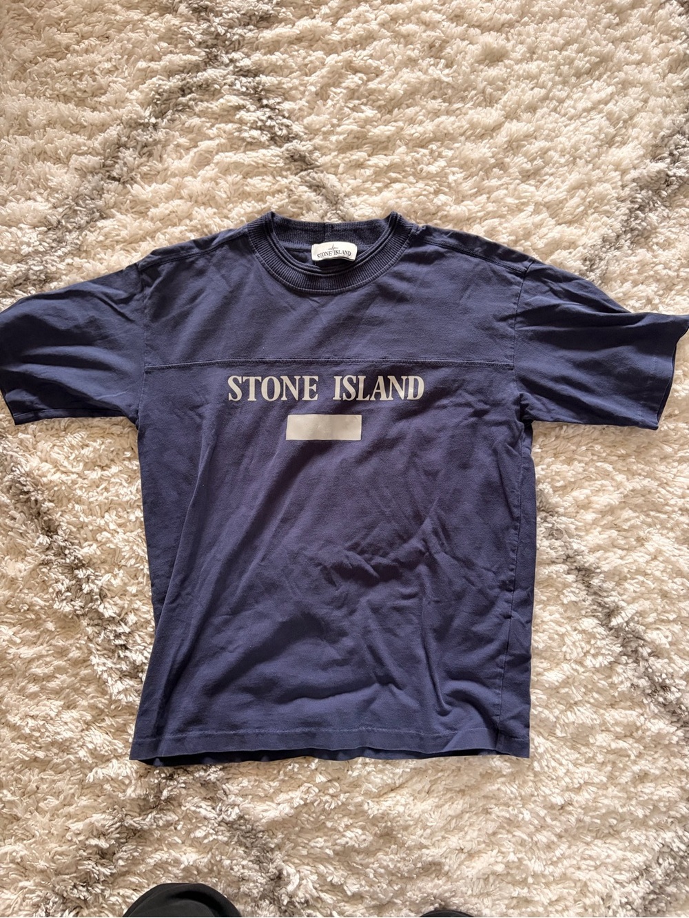 Stone Island Navy Short Sleeve Logo Tee